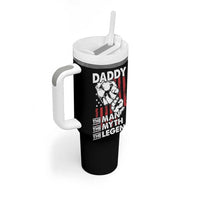 Christmas Gifts for Dad Tumbler With Handle Daddy The Man The Myth The Legend American Flag Father's Day - Wonder Print Shop