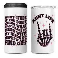 Best Aunt Gifts 4 in 1 Can Cooler Tumbler Gift For New Aunts Auntie Birthday Leopard Print