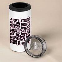 Best Aunt Gifts 4 in 1 Can Cooler Tumbler Gift For New Aunts Auntie Birthday Leopard Print