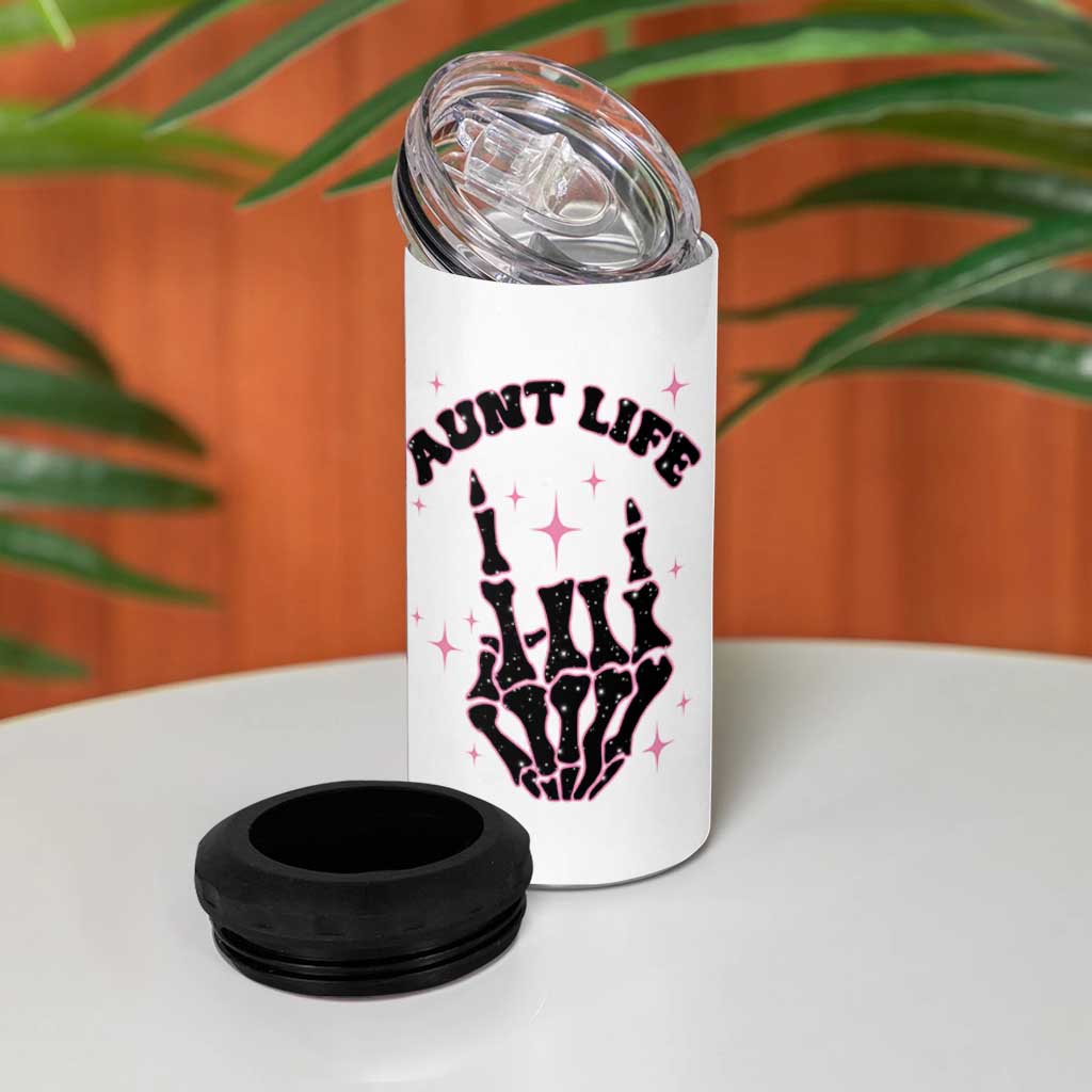 Best Aunt Gifts 4 in 1 Can Cooler Tumbler Gift For New Aunts Auntie Birthday Leopard Print