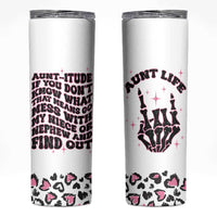 Best Aunt Gifts Skinny Tumbler Gift For New Aunts Auntie Birthday Leopard Print