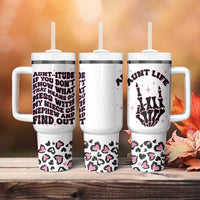 Best Aunt Gifts Tumbler With Handle Gift For New Aunts Auntie Birthday Leopard Print