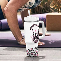 Best Aunt Gifts Tumbler With Handle Gift For New Aunts Auntie Birthday Leopard Print