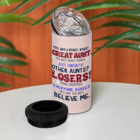 Funny Auntie 4 in 1 Can Cooler Tumbler Best Aunt Ever - Wonder Print Shop