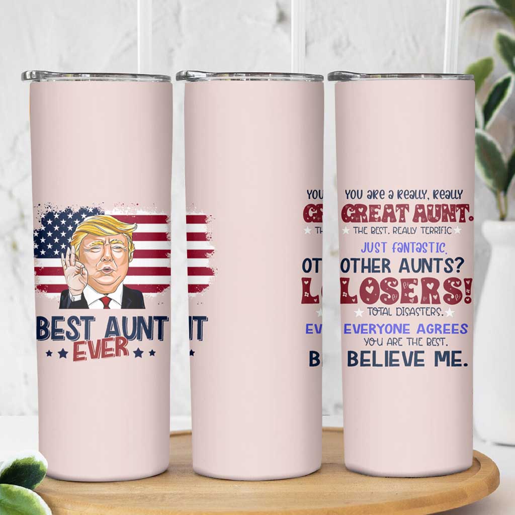 Funny Auntie Skinny Tumbler Best Aunt Ever - Wonder Print Shop