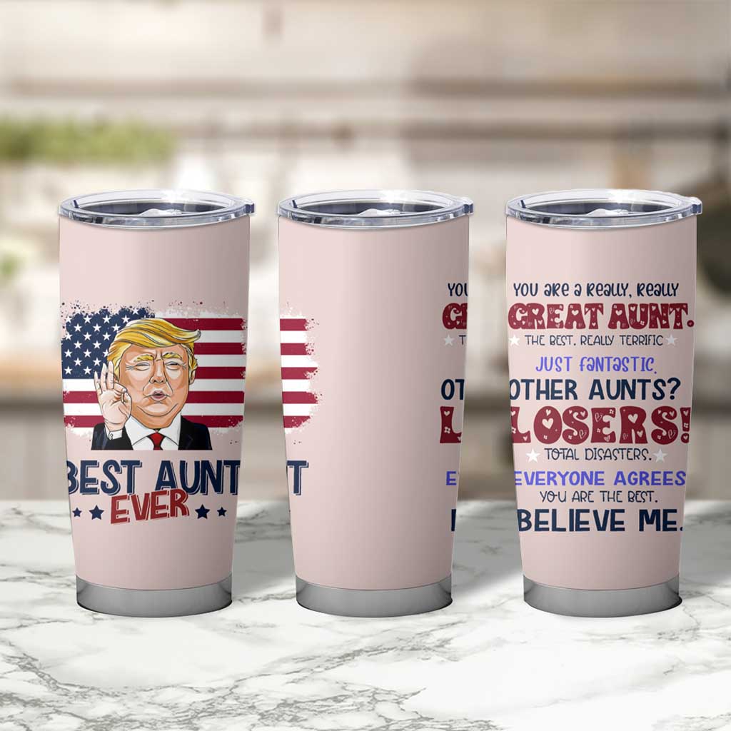 Funny Auntie Tumbler Cup Best Aunt Ever - Wonder Print Shop