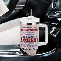 Funny Auntie Tumbler With Handle Best Aunt Ever - Wonder Print Shop