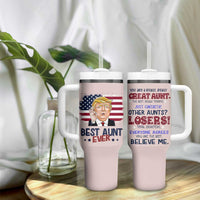 Funny Auntie Tumbler With Handle Best Aunt Ever - Wonder Print Shop