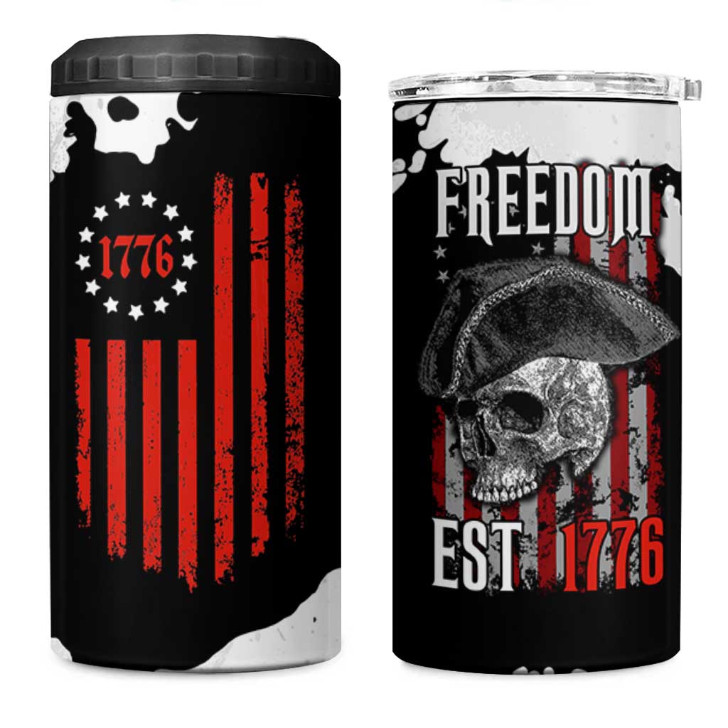 US Patriot 4 in 1 Can Cooler Tumbler Freedom 250 Years Of Freedom 1776 2026 American Flag