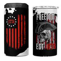 US Patriot 4 in 1 Can Cooler Tumbler Freedom 250 Years Of Freedom 1776 2026 American Flag