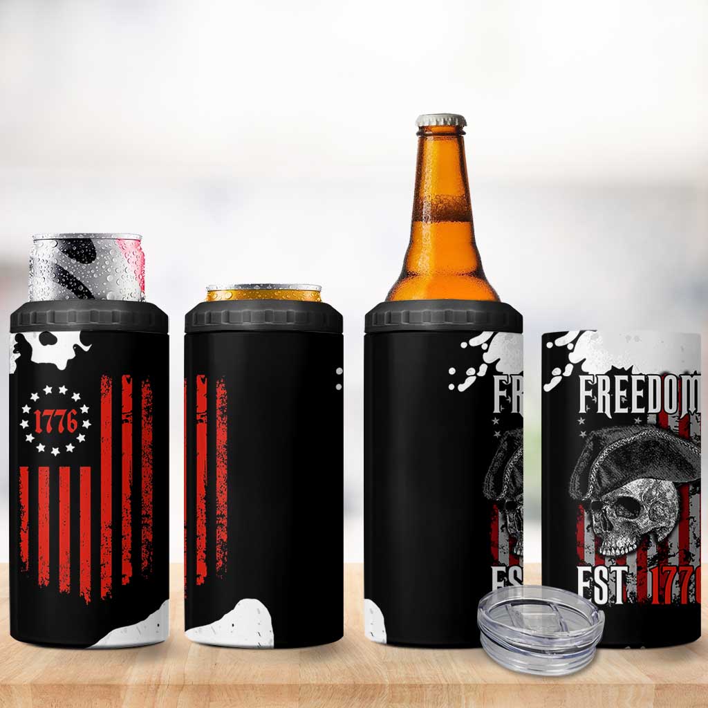 US Patriot 4 in 1 Can Cooler Tumbler Freedom 250 Years Of Freedom 1776 2026 American Flag