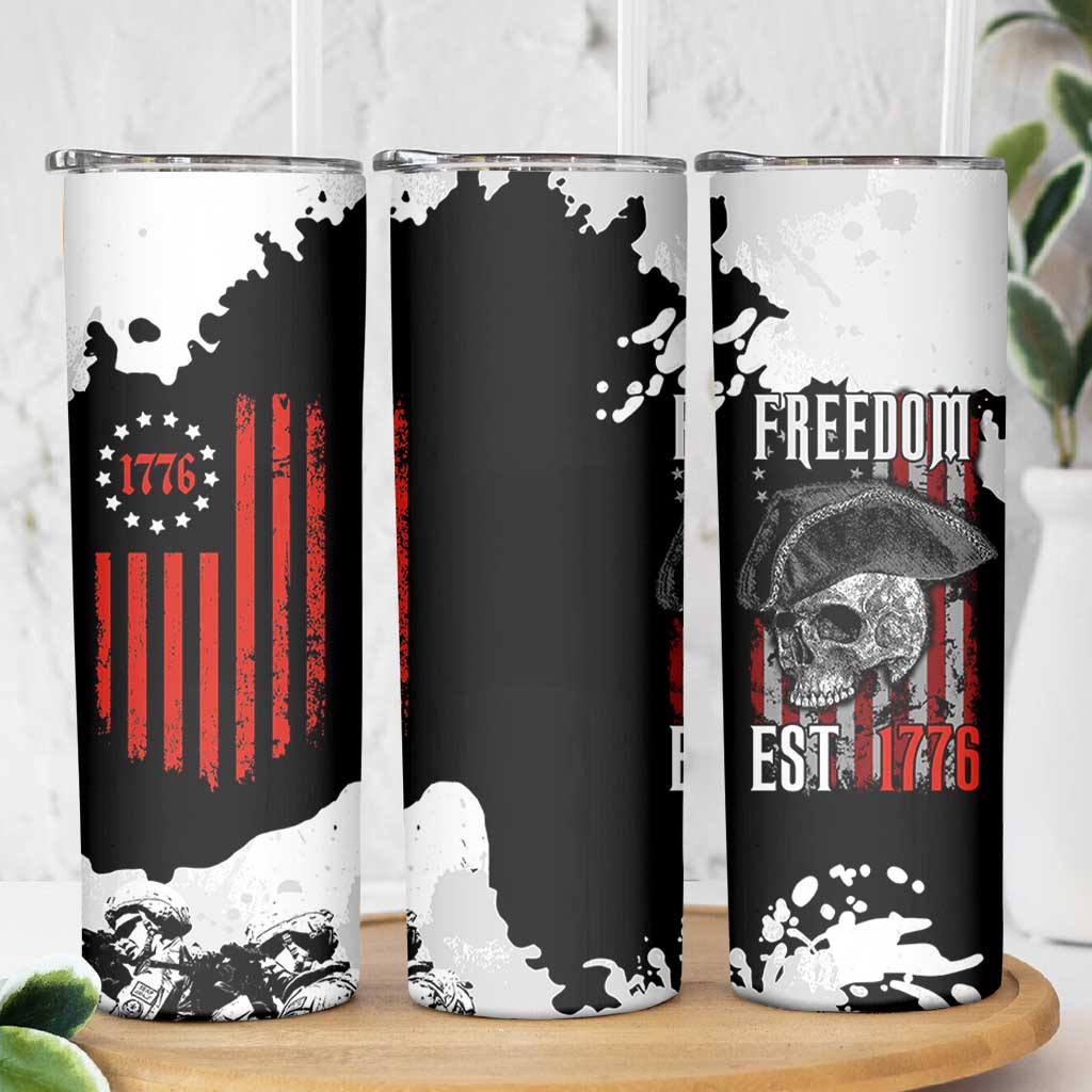 US Patriot Skinny Tumbler Freedom 250 Years Of Freedom 1776 2026 American Flag