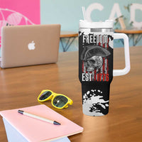 US Patriot Tumbler With Handle Freedom 250 Years Of Freedom 1776 2026 American Flag