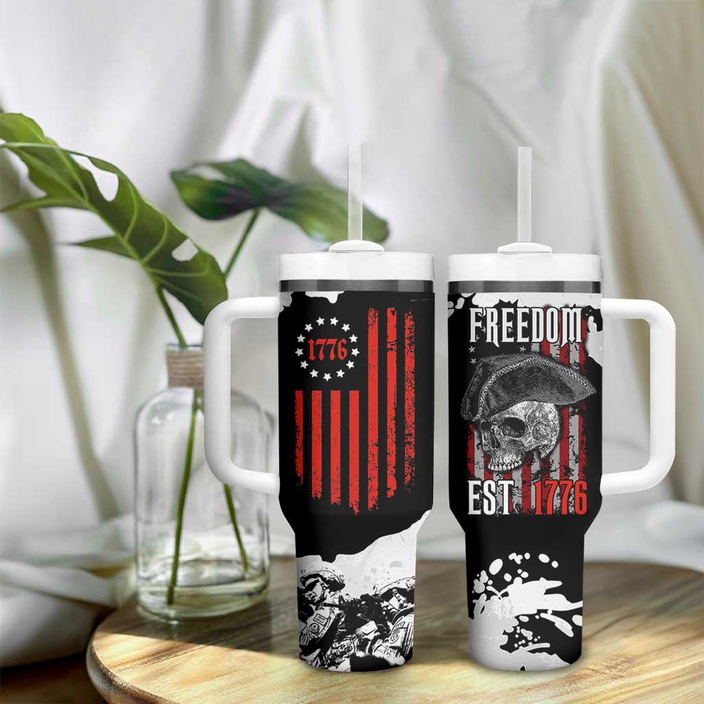 US Patriot Tumbler With Handle Freedom 250 Years Of Freedom 1776 2026 American Flag