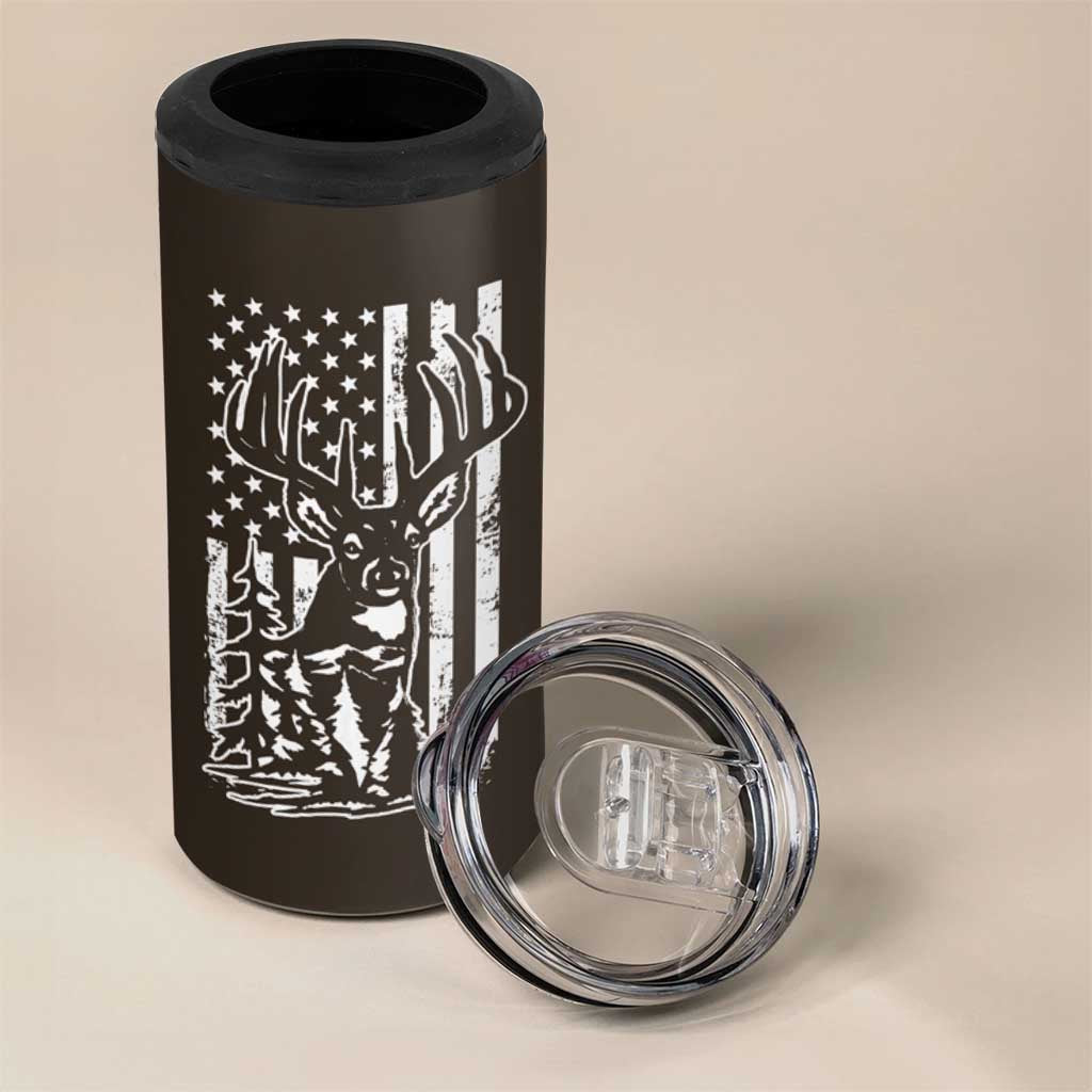 Deer Hunters 4 in 1 Can Cooler Tumbler Best Buckin' Dad Ever Funny Fathers Day Christmas Gifts for Dad - Wonder Print Shop