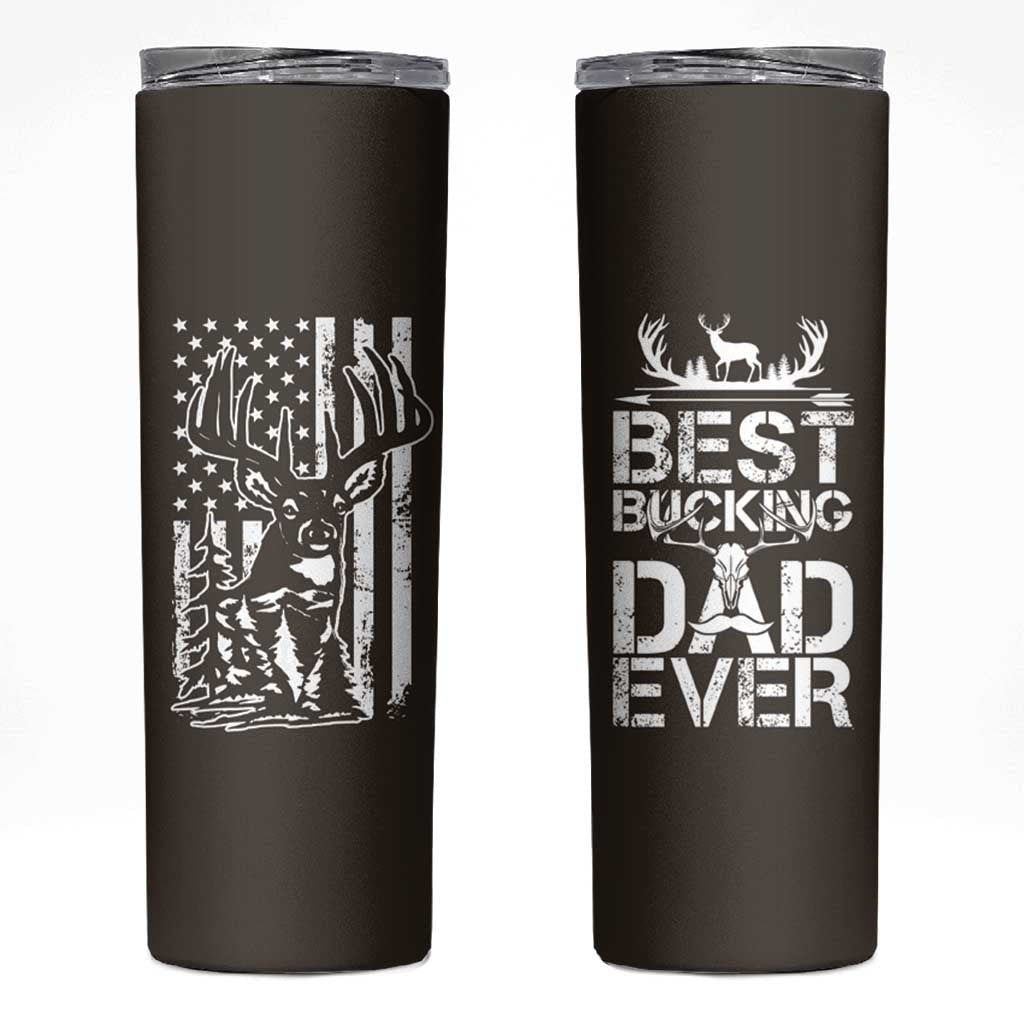 Deer Hunters Skinny Tumbler Best Buckin' Dad Ever Funny Fathers Day Christmas Gifts for Dad - Wonder Print Shop