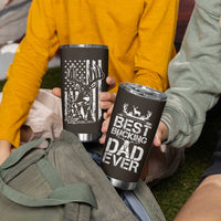 Deer Hunters Tumbler Cup Best Buckin' Dad Ever Funny Fathers Day Christmas Gifts for Dad - Wonder Print Shop