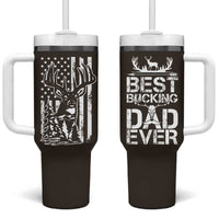Deer Hunters Tumbler With Handle Best Buckin' Dad Ever Funny Fathers Day Christmas Gifts for Dad - Wonder Print Shop
