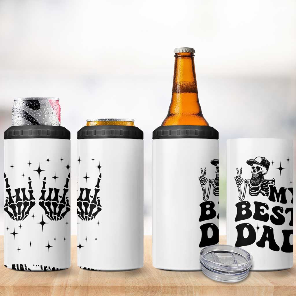 Dad Gifts 4 in 1 Can Cooler Tumbler Cool Skeleton Fathers Day