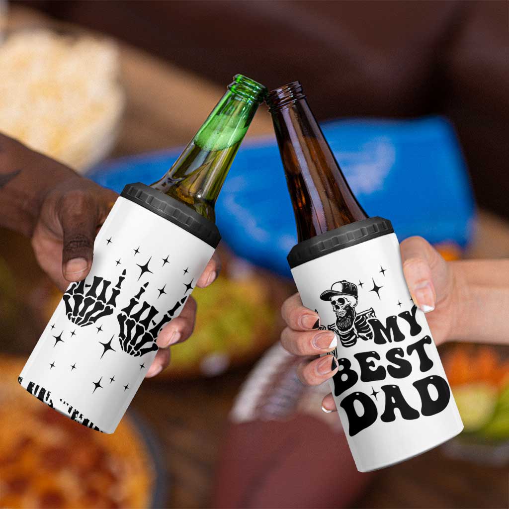Dad Gifts 4 in 1 Can Cooler Tumbler Cool Skeleton Fathers Day