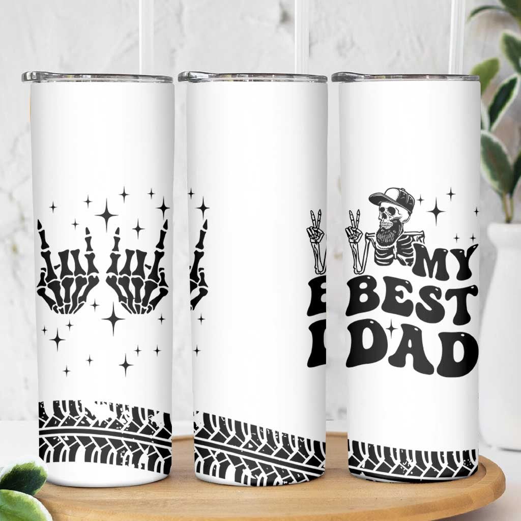 Dad Gifts Skinny Tumbler Cool Skeleton Fathers Day