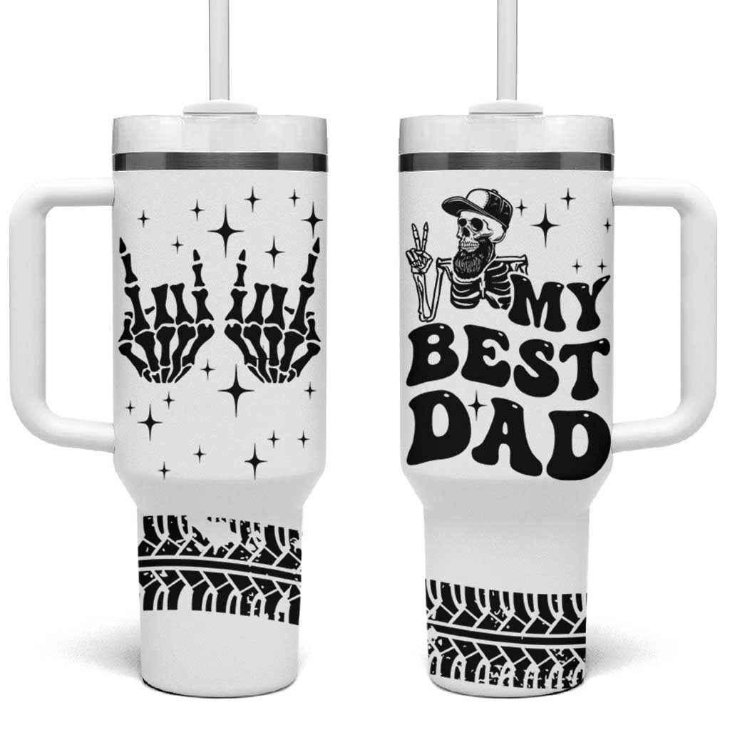 Dad Gifts Tumbler With Handle Cool Skeleton Fathers Day