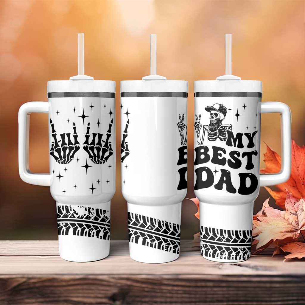 Dad Gifts Tumbler With Handle Cool Skeleton Fathers Day