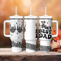 Dad Gifts Tumbler With Handle Cool Skeleton Fathers Day