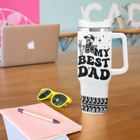 Dad Gifts Tumbler With Handle Cool Skeleton Fathers Day