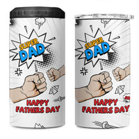 Fathers Day Gift For Dad 4 in 1 Can Cooler Tumbler Super Dad