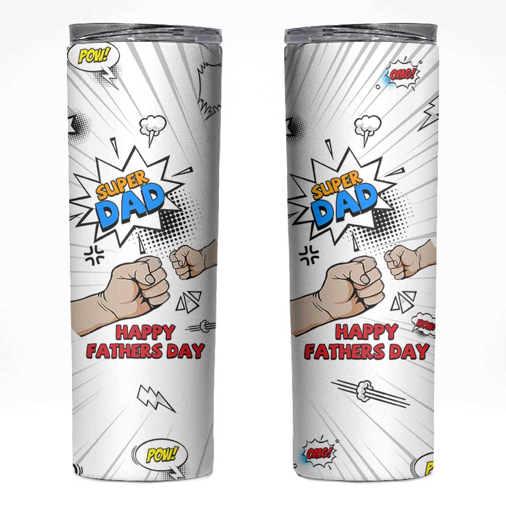 Fathers Day Gift For Dad Skinny Tumbler Super Dad