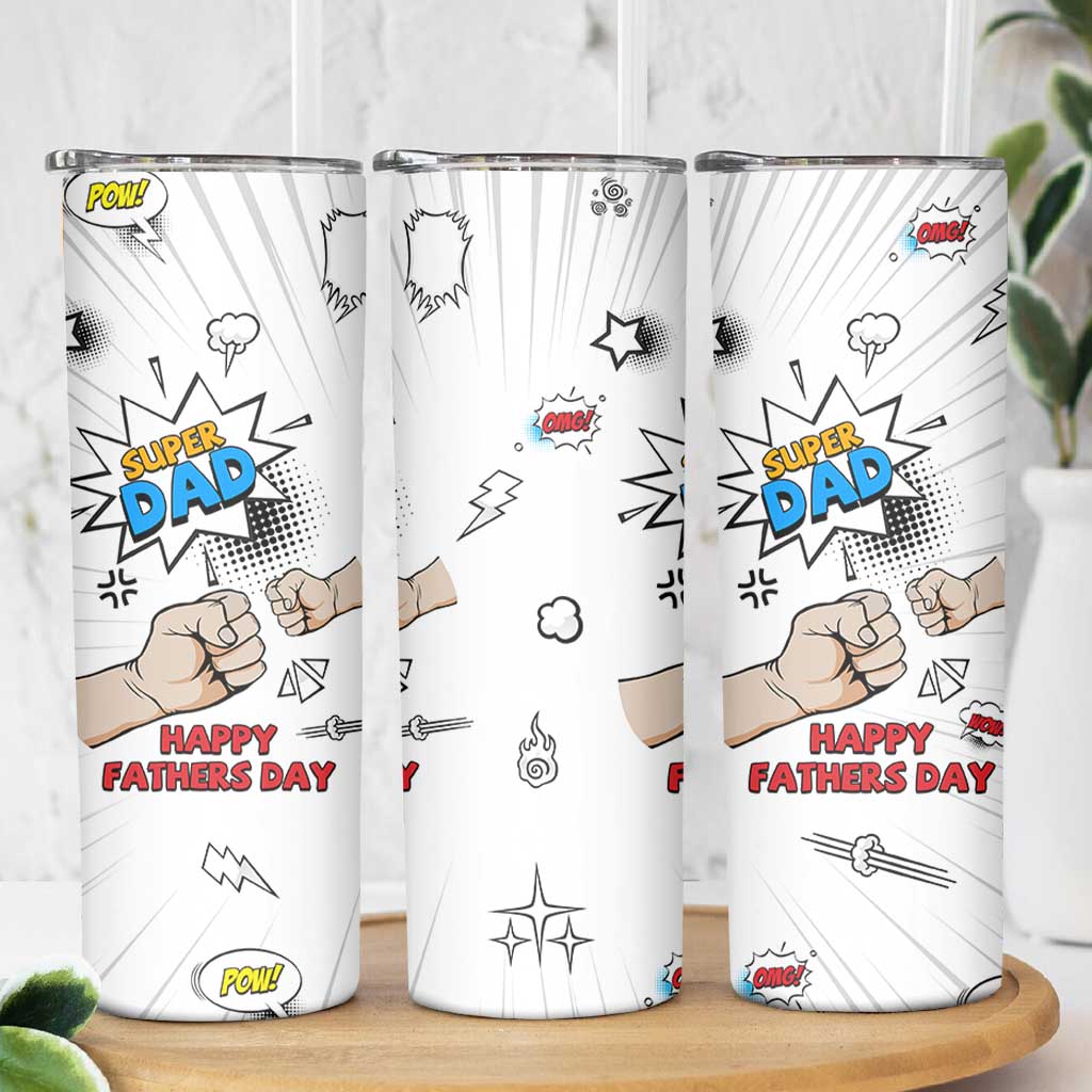 Fathers Day Gift For Dad Skinny Tumbler Super Dad