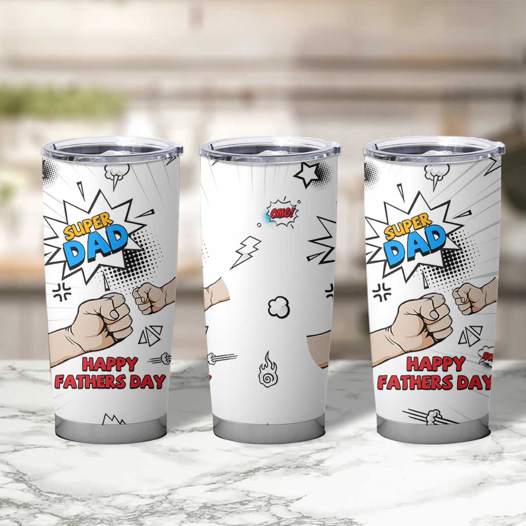 Fathers Day Gift For Dad Tumbler Cup Super Dad