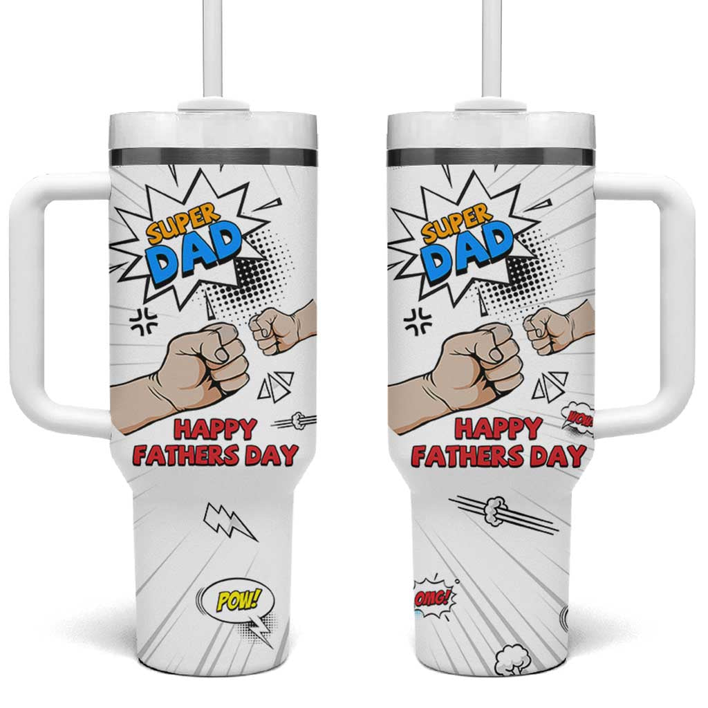 Fathers Day Gift For Dad Tumbler With Handle Super Dad