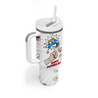Fathers Day Gift For Dad Tumbler With Handle Super Dad