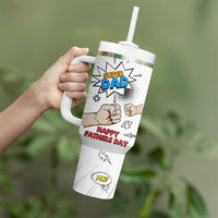 Fathers Day Gift For Dad Tumbler With Handle Super Dad