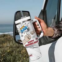 Fathers Day Gift For Dad Tumbler With Handle Super Dad