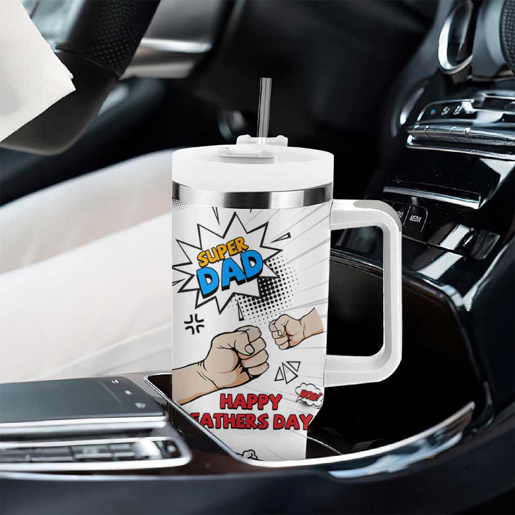 Fathers Day Gift For Dad Tumbler With Handle Super Dad