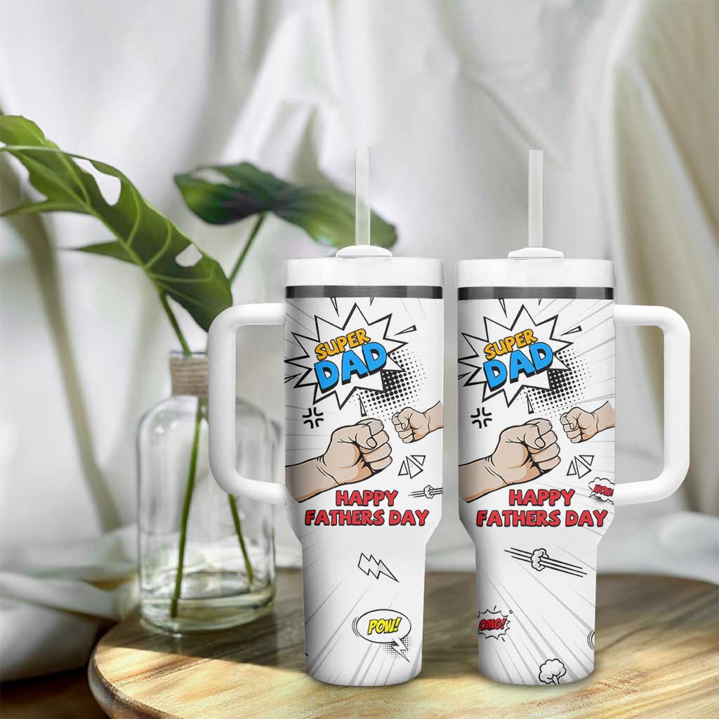 Fathers Day Gift For Dad Tumbler With Handle Super Dad