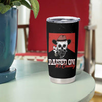 Raised On 90s Country Tumbler Cup Vintage Southern Western Country Music Lover Skull