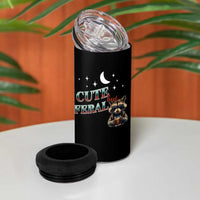 Funny Raccoon Cute But Feral 4 in 1 Can Cooler Tumbler Cute But Feral