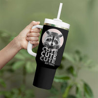Cute Raccoon Tumbler With Handle But Feral Gag Gift For Her