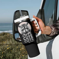 Cute Raccoon Tumbler With Handle But Feral Gag Gift For Her