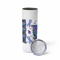 Suicide Prevention Awareness Skinny Tumbler Teal Purple Ribbon Warrior Support USA Flag - Wonder Print Shop