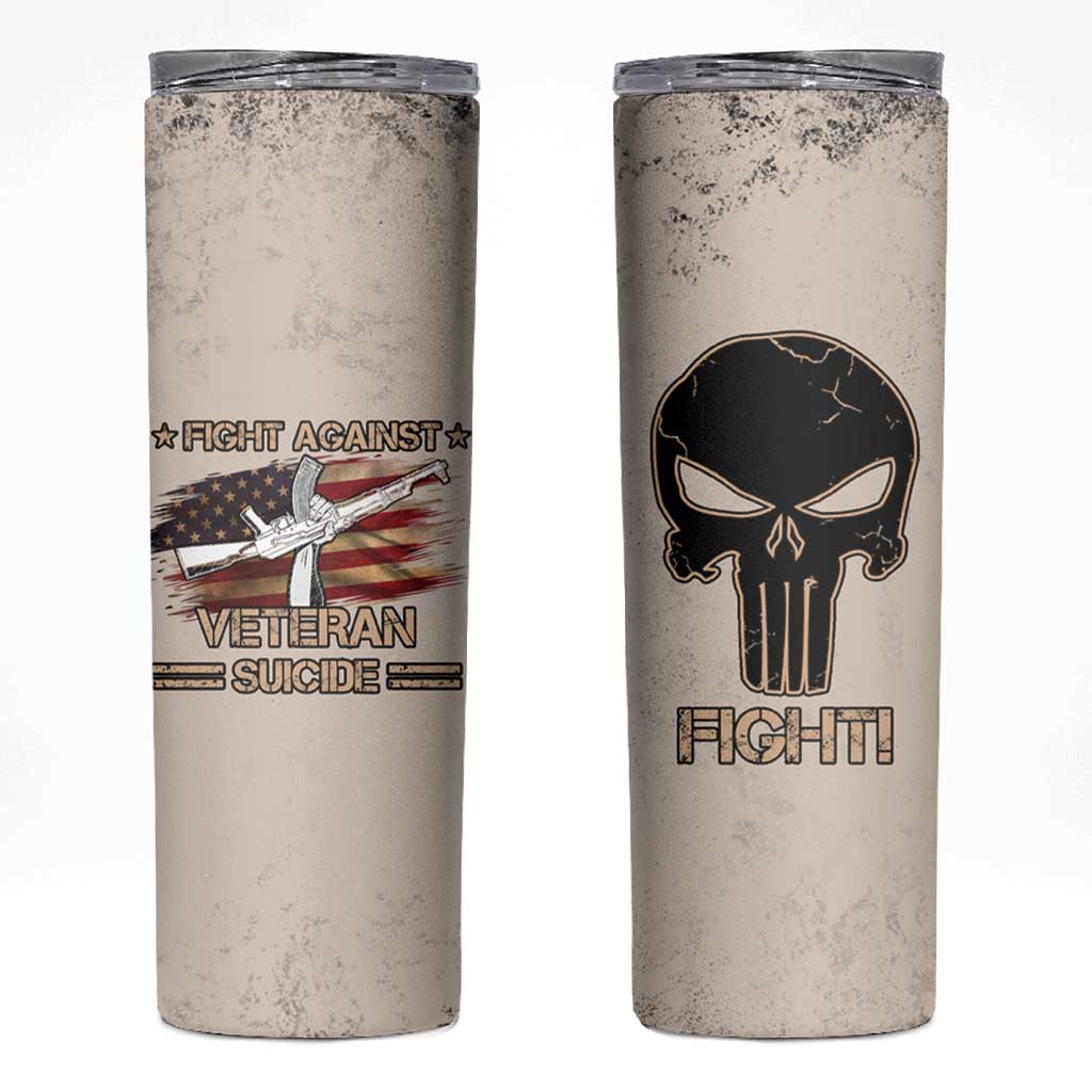 Veteran Suicide Prevention Awareness Skinny Tumbler Patriotic USA Mental Health - Wonder Print Shop