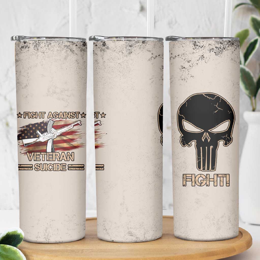 Veteran Suicide Prevention Awareness Skinny Tumbler Patriotic USA Mental Health - Wonder Print Shop