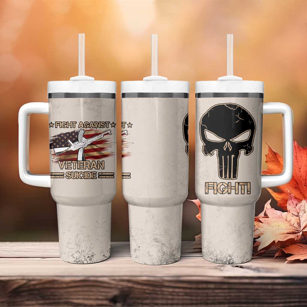 Veteran Suicide Prevention Awareness Tumbler With Handle Patriotic USA Mental Health - Wonder Print Shop