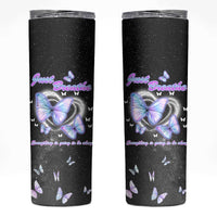 Suicide Prevention Awareness Skinny Tumbler Teal Purple Butterfly Just Breathe Everything Is Going To Be Okay - Wonder Print Shop