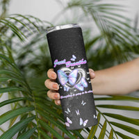 Suicide Prevention Awareness Skinny Tumbler Teal Purple Butterfly Just Breathe Everything Is Going To Be Okay - Wonder Print Shop