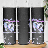 Suicide Prevention Awareness Skinny Tumbler Teal Purple Butterfly Just Breathe Everything Is Going To Be Okay - Wonder Print Shop
